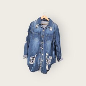 Tanming Distressed Denim Jacket